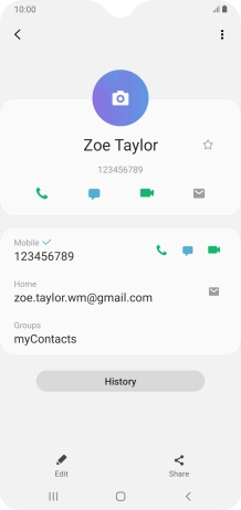 Press the call icon next to the required number.