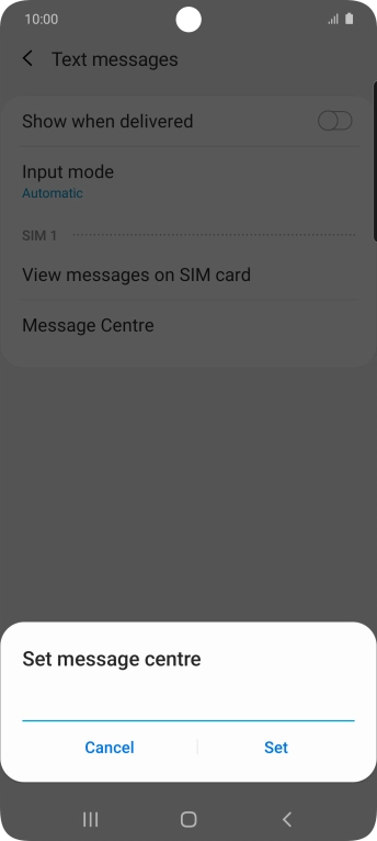 Key in +447802000332 and press Set.