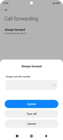 Press Turn off.
