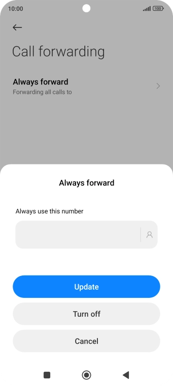 Press Turn off.