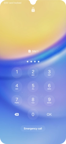 Key in your SIM PIN and press OK. The default SIM PIN is 0000.