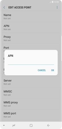 Key in wap.o2.co.uk and press OK.