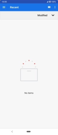 Slide your finger right on the screen and go to the required folder.