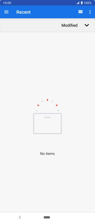 Slide your finger right on the screen and go to the required folder.