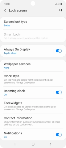 Press Screen lock type.
