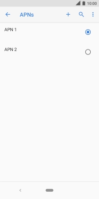Press the field next to the data connection to activate it.
