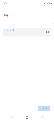 Press the field below 'Password' and key in the password for your email account.