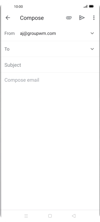 Press the field next to 'To' and key in the first letters of the recipient's name. Press the field next to 'To' and key in the first letters of the recipient's name.