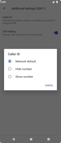 Press Show number to turn on caller identification.