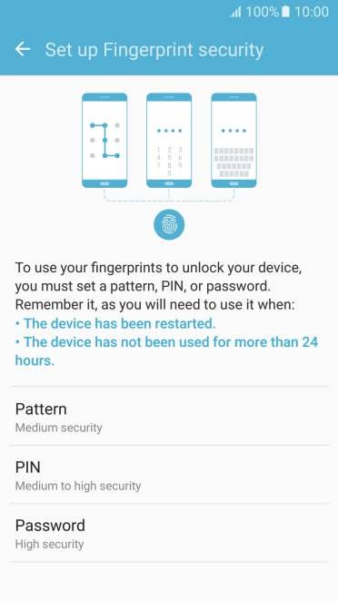 Press the required phone lock code and follow the instructions on the screen to create an additional phone lock code.