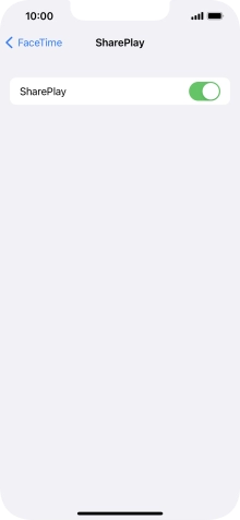 Press the indicator next to 'SharePlay' to turn the function on or off.