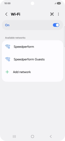 Press the required WiFi network.
