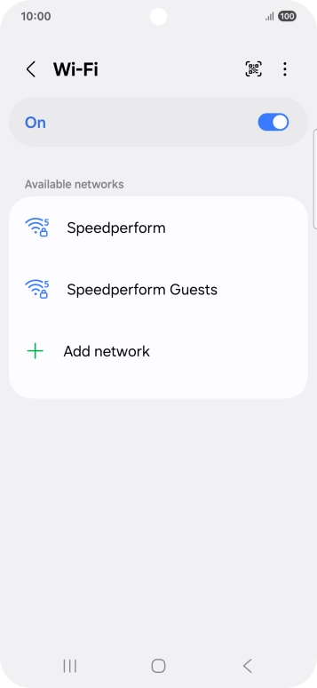 Press the required WiFi network.