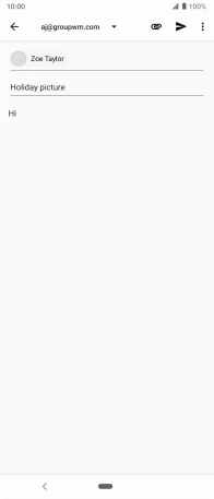 Press the attachment icon.