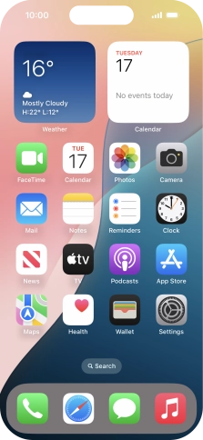 Slide your finger right on the screen to open the widget menu.