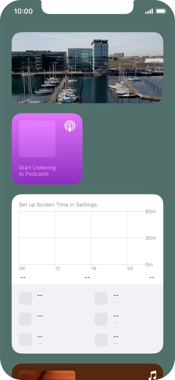 Press and hold the required Widget Stack. Press and hold the required Widget Stack.