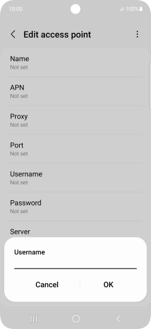 Key in o2wap and press OK.