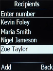 Select the required contact.