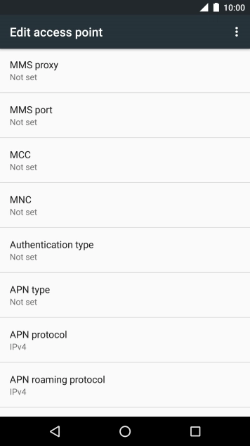 Press MMS proxy. Press MMS proxy.