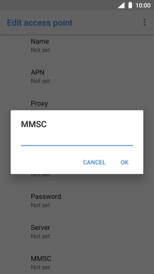 Key in http://mmsc.mms.o2.co.uk:8002 and press OK.