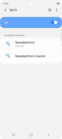 Press the required WiFi network.