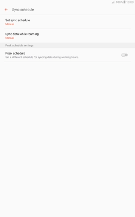 Press Set sync schedule.