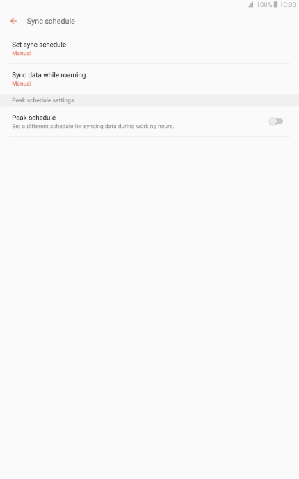 Press Set sync schedule.