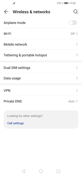 Press Mobile network.