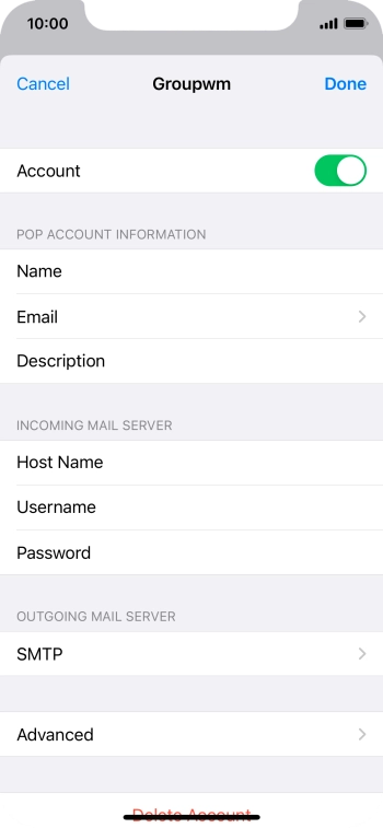 Press SMTP.