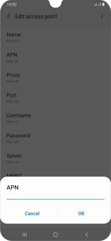Key in mobile.o2.co.uk and press OK.
