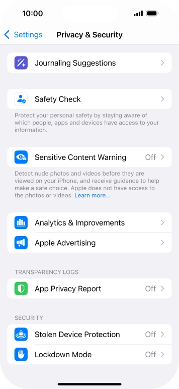 Press App Privacy Report.