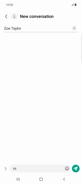 Press the send icon when you've finished your text message.