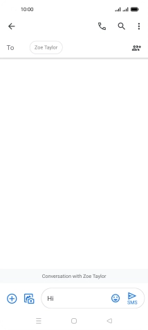 Press the send icon when you've finished your text message.