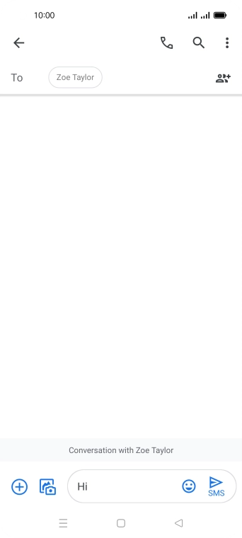 Press the send icon when you've finished your text message.