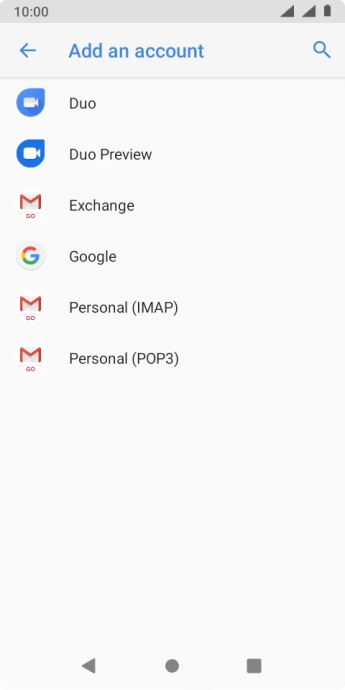 Press Google.