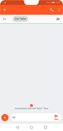 Press the send icon when you've finished your text message.