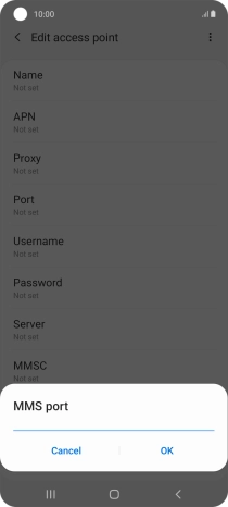 Key in 8080 and press OK.