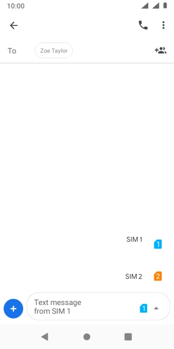 Press the required SIM.