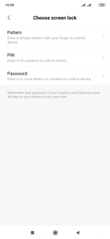 Press the required phone lock code and follow the instructions on the screen to create an additional phone lock code.