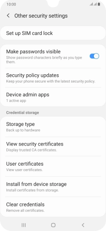 Press Set up SIM card lock.