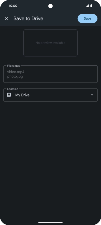 Press the field below 'Location' and go to the required folder.
