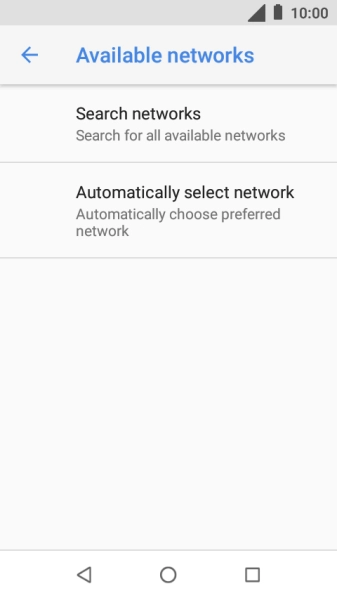 Press Automatically select network.
