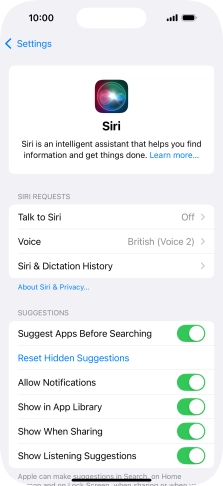 Press Talk to Siri.