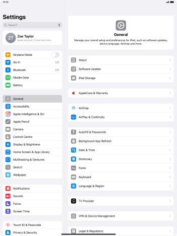 Press Mobile Data.