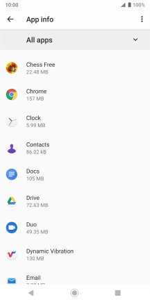 Press the required app.