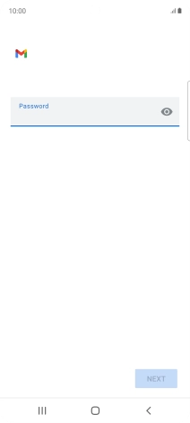 Press the field below 'Password' and key in the password for your email account.