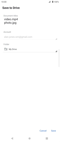 Press the field below 'Folder' and go to the required folder.