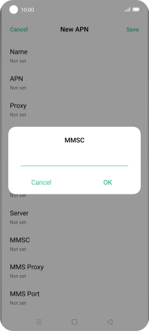 Key in http://mmsc.mms.o2.co.uk:8002 and press OK.