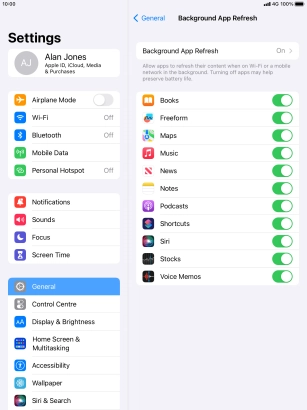 Press Background App Refresh.