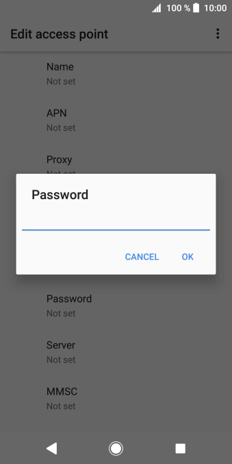 Key in password and press OK.
